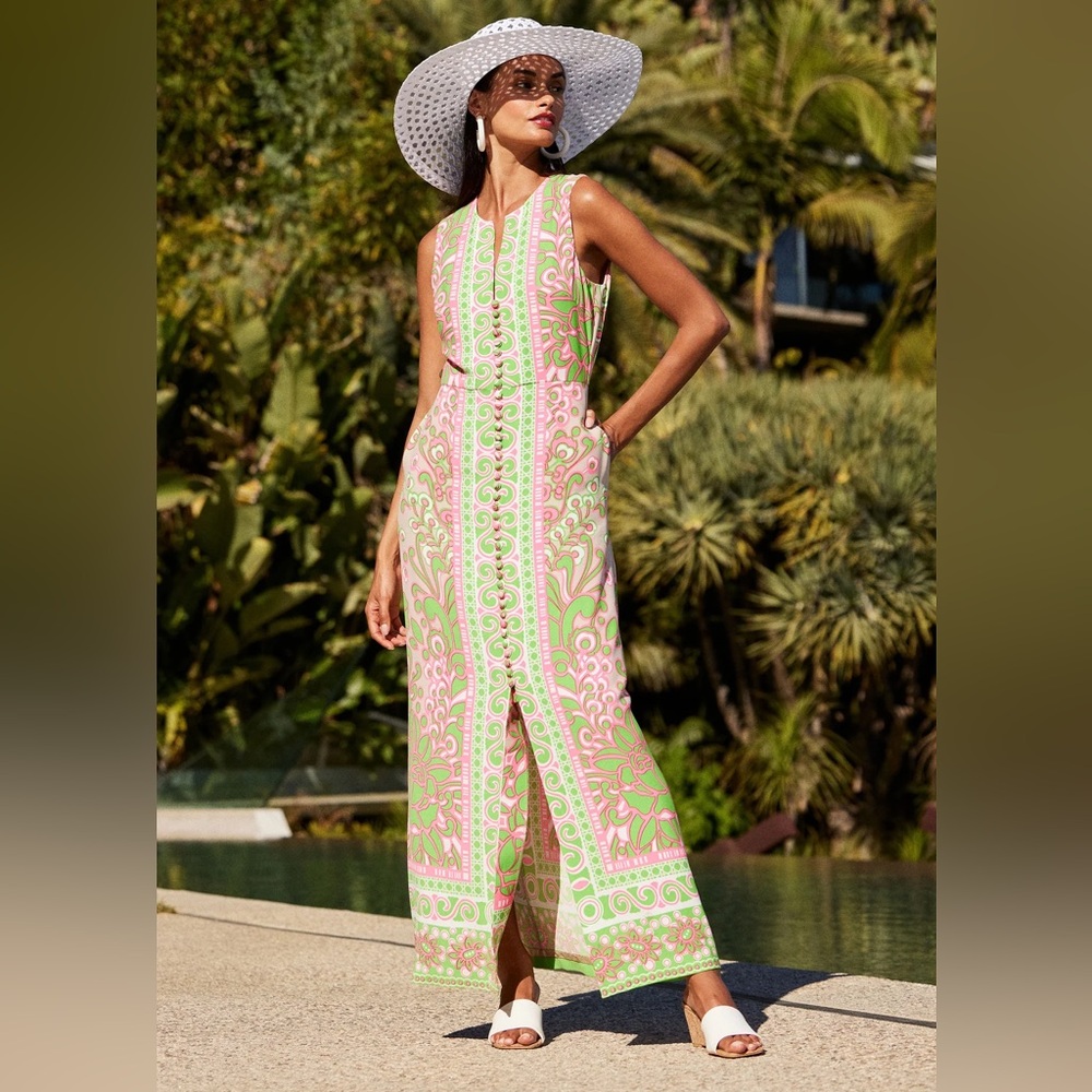 NWT TRINA TURK Novak Sleeveless Midi Dress - Petra Floral - Picture 1 of 10